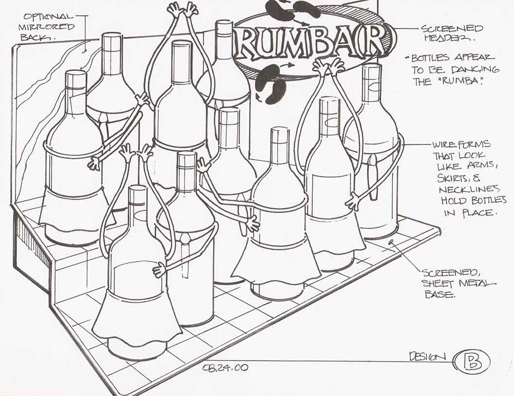 Rum Bar Counter Display