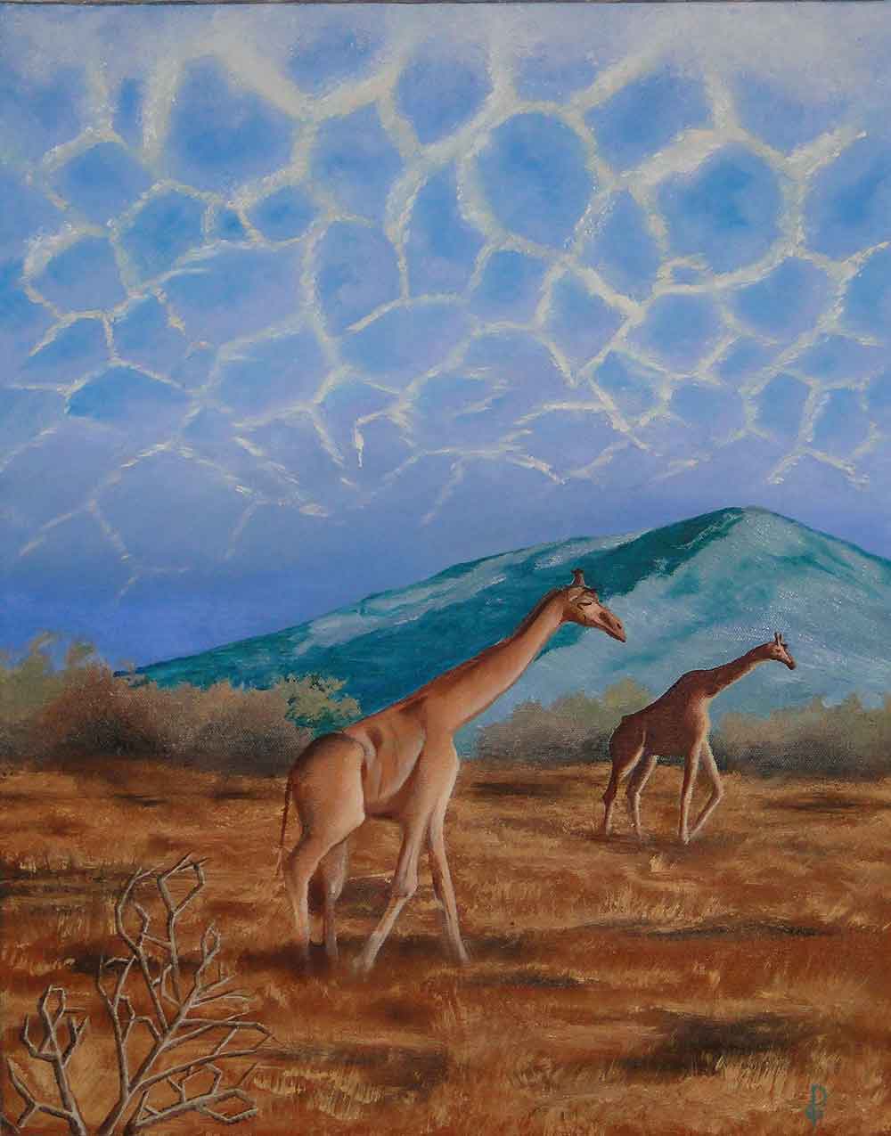 Giraffe Oil Painting